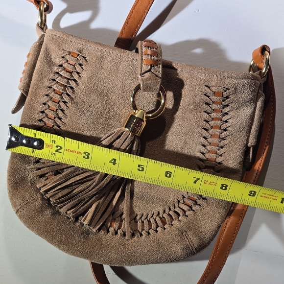 Polo by Ralph Lauren Brown Suede Crossbody Bag Like New - Picture 13 of 15